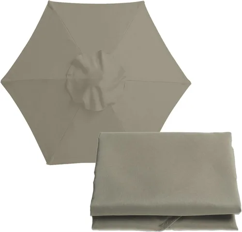 Miniatura 16 de Toldo de repuesto para sombrilla de patio, 6.5 pies, 9 pies, 10 pies, para exteriores, para mercado, 6 varillas / 8 varillas, cubierta de repuesto