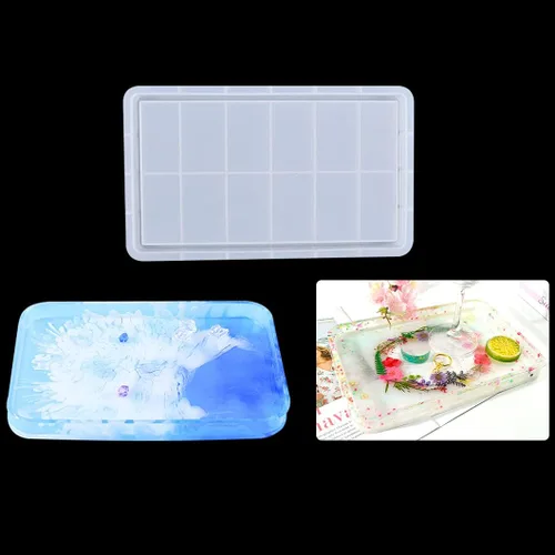 Miniatura 10 de Rolin Roly Molde de resina para bandeja redonda pequeña, moldes de silicona para platos pequeños, bandejas de epoxi, molde de fundición, molde