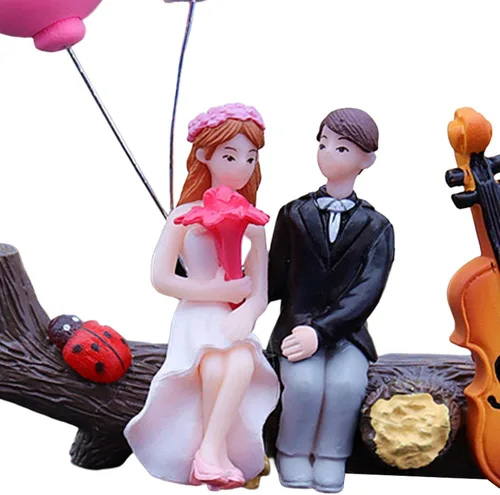 Miniatura 2 de Decoración de coche, lindas parejas de dibujos animados, figuras de acción, parejas de dibujos animados en miniatura, adorno de globo, para niñas