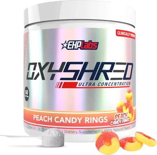 Miniatura 18 de EHP Labs OxyShred Polvo de Pre Entrenamiento - Polvo de preentrenamiento con L glutamina y acetil L carnitina, bebida de refuerzo de energía