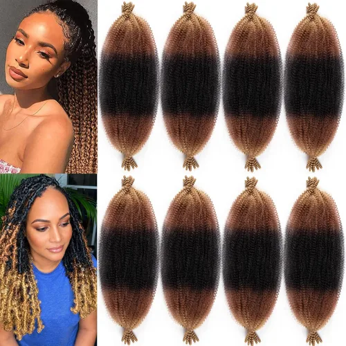 Miniatura 69 de Marley Twist - Cabello trenzado de 10 pulgadas, cabello trenzado preseparado y afro trenzado, 8 paquetes para rastas sintéticas desgastadas