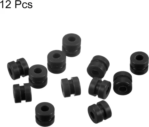 Miniatura 3 de MECCANIXITY Bolas de goma antivibración RC para control remoto F4 F7 controlador de vuelo M2x4mm bolas de absorción de impactos (negro), paquete