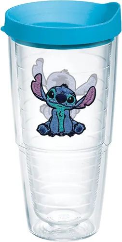 Tervis Disney - Vaso aislado de doble pared con costura frontal y trasera, fabricado en Estados Unidos, mantiene las bebidas frías y calientes, 24