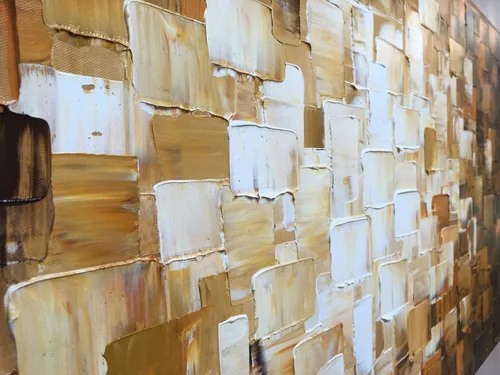 Miniatura 4 de Pinturas al óleo abstractas texturizadas sobre lienzo Decoración moderna del arte para la pared