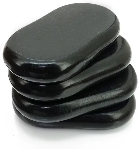 Miniatura 9 de Piedras de masaje caliente de alta calidad, juego de 4 piedras de basalto XXL grandes para terapia de spa, relajación y alivio muscular de tejido