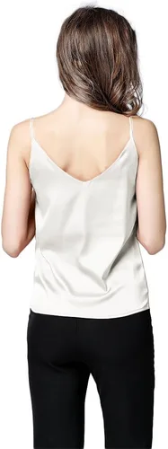 Miniatura 2 de Camisola sexy de seda sin mangas sin mangas con suave satén