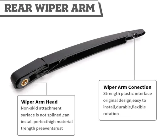 Miniatura 4 de Juego de tuercas de repuesto para brazo y escobilla del limpiaparabrisas trasero para Nissan Rogue 2006-2013, Mercedes-Benz ML320 ML350 ML450