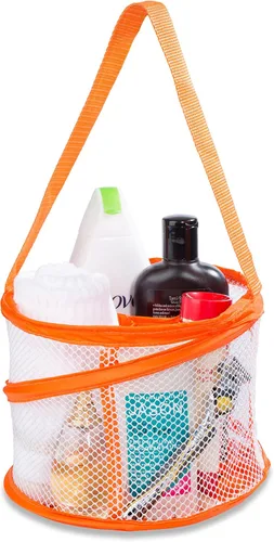 Miniatura 7 de Organizador personal de baño de 8" x 6", con 3 compartimientos grandes para organizar accesorios y con un agujero de drenaje en la parte inferior