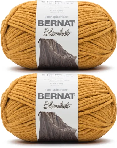 Miniatura 67 de Bernat - Estambre para mantas súper esponjoso acrílico, 2 paquetes de 300g/10.5 onzas, #6, chenilla gruesa de peso pesado para tejer y crochet