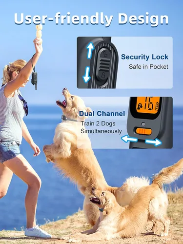 Miniatura 6 de Collar de Entrenamiento para Perros Bousnic con Control Remoto - Collares de Descarga para Perros Impermeables de 4000ft para 2 Perros, para Perros
