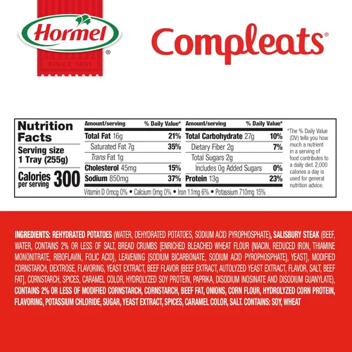 Miniatura 2 de HORMEL COMPLEATS Salisbury - Bandeja para microondas, 9 onzas (paquete de 6)