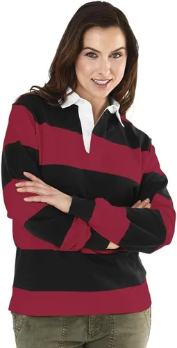 Miniatura 2 de Charles River Apparel Camiseta unisex de rugby, jersey de algodón para hombre y mujer con diseño clásico de rayas