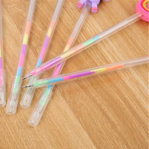 Miniatura 9 de Bolígrafo de tinta de gel de caballo de cisne arcoíris de animales, lindos bolígrafos de escritura coloridos Kawaii, bolígrafo de tinta de gel