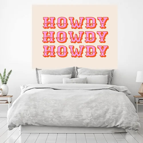 Miniatura 2 de Yanikki Tapiz de vaquera rosa para colgar en la pared, 60 x 50 pulgadas, tapiz occidental para decoración de fiesta de vaquera, tapiz retro rosa