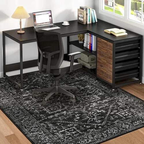 Tapete para silla de suelo duro, 60 x 48 pulgadas, tapete para silla de oficina para superficie dura, alfombra de área para sala de estar, tapete