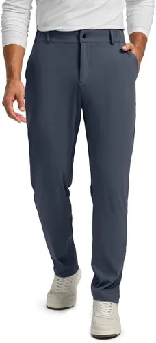 Soothfeel Pantalones de golf para hombre con 5 bolsillos, ajustados, elásticos, casuales, de viaje, pantalones de trabajo para hombre