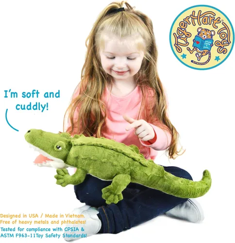 Miniatura 2 de TigerHart Carioca The Crocodile - Peluche de cocodrilo grande de 19 pulgadas