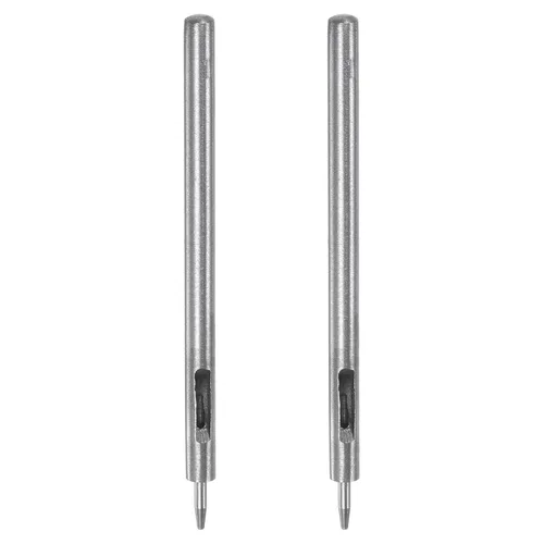 Miniatura 9 de HARFINGTON 2 piezas de perforador de cuero de 0.031 in recto, redondo, ojal, remache a presión, fijador para cuero, artesanía, ropa, bolso, cortina
