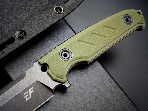 Miniatura 5 de Eafengrow EF129 Cuchillo de hoja fija, hoja tanto de acero DC53, mango G10, cuchillos fijos de espiga completa, cuchillo recto para campamento