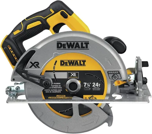 DEWALT DCS570B sierra circular inalámbrica de 7-1/4 pulgadas, 20 voltios con freno, herramienta sola