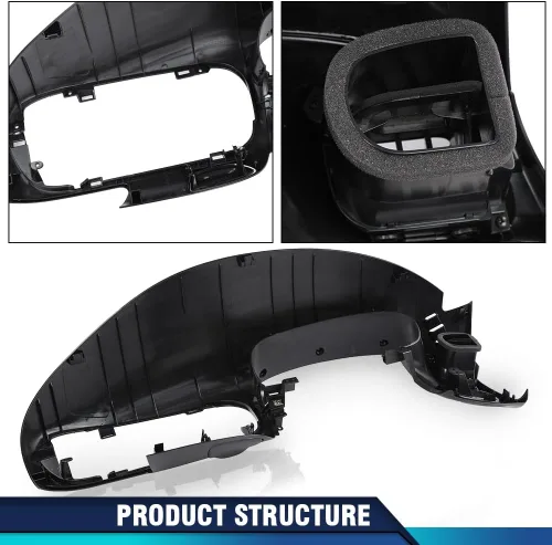 Miniatura 6 de PIT66 Bisel de Almohadilla de Tablero Negro Compatible con Ford F150 1997-2003/ Compatible con Ford Expedition 1997-2003