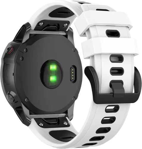 Miniatura 12 de Compatible con Garmin Fenix 6X Sapphire Band para mujeres y hombres, bandas de repuesto de silicona Quickfit de 0.86 pulgadas (1.024 in), correas