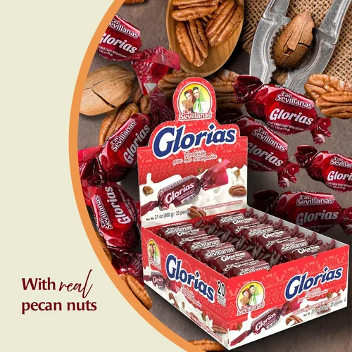 Miniatura 5 de Glorias Pecan 1.06 oz Family Display pack w/20 piezas Las Sevillanas