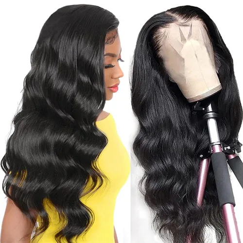 Miniatura 12 de Wear and Go - Pelucas sin pegamento, pelucas de encaje frontal de cabello humano precortadas con cabello de bebé, pelucas de encaje frontal de 13 x