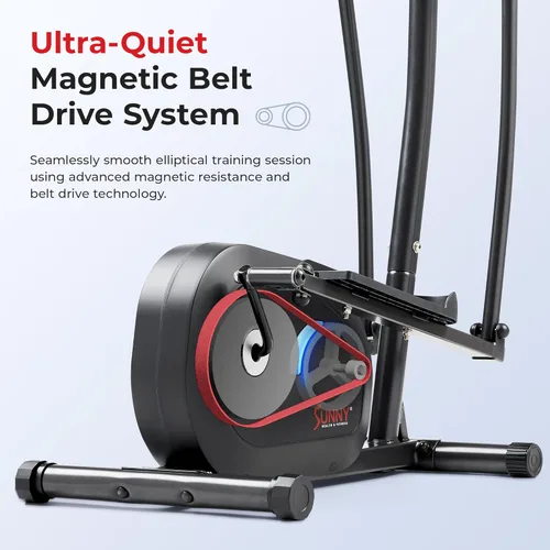 Miniatura 2 de Sunny Health & Fitness Smart Upright Elliptical w/Pulse Sensor Built-in, Indoor Full-Body Cross-Training & Cardio Exercise Machine for Home, Free