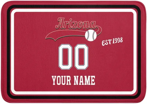 Tapete personalizado Arizona para puerta de baño, tapete en relieve seguro para exteriores, 24 pulgadas de ancho x 17 pulgadas de alto, tapete