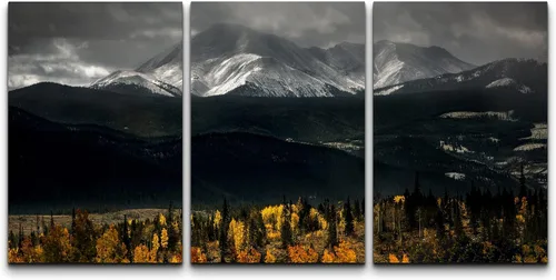 Miniatura 95 de wall26 Lienzo enmarcado para pared, juego de arte de noche estrellada sobre montañas, cielo nocturno tranquilo, naturaleza, desierto, fotografía