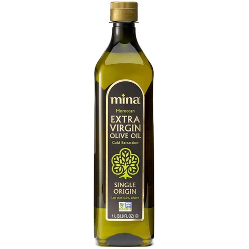Mina Aceite de oliva marroquí extra virgen, 33.8 onzas líquidas, nueva cosecha, aceite de oliva rico en polifenoles, aceite de oliva virgen extra de