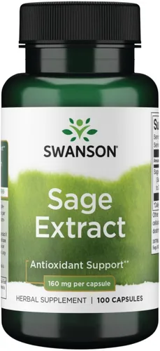 Swanson Extracto de salvia – Suplemento de hierbas que promueve la salud y protección total del cuerpo – Fórmula natural para apoyo general del