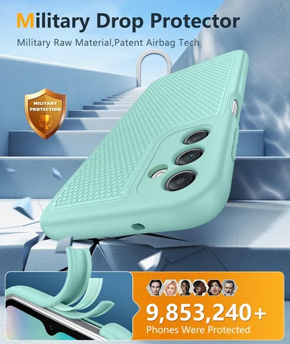 Miniatura 165 de FNTCASE Funda para iPhone 17 Pro: Fundas delgadas translúcidas de color azul claro compatibles con MagSafe, protección completa de la cámara