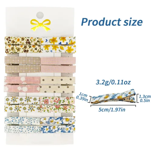 Miniatura 5 de 20 pinzas para el pelo de bebé, antideslizantes, totalmente forradas, suaves para niñas y niños pequeños, accesorios para el cabello hechos a mano