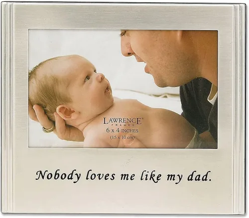 Miniatura 6 de Lawrence Frames Sentiments Collection - Marco de fotos con texto en inglés "I Love My Grandpa" de metal cepillado, color plateado