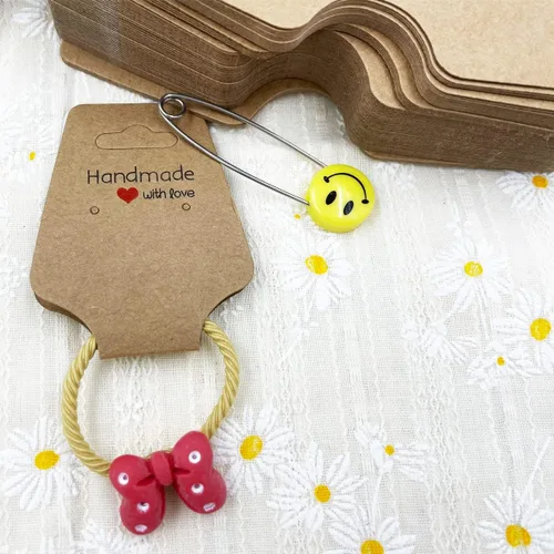 Miniatura 2 de Tarjetas de exhibición de pulsera, 100 collares, tarjetas autoadhesivas, embalaje de joyas para pequeñas empresas, tarjetas de papel kraft