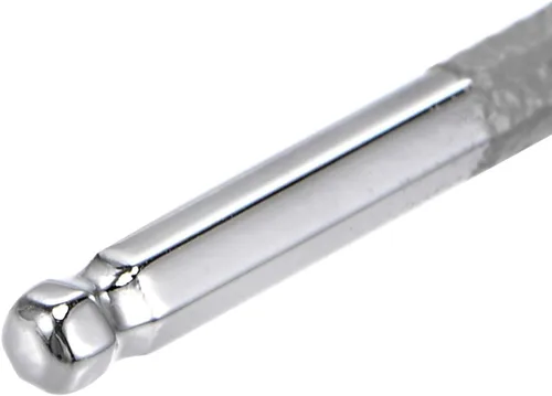 Miniatura 4 de uxcell Llave hexagonal de extremo de bola de 0.059 in, herramienta de reparación de acero S2 en forma de L brazo largo 2 piezas