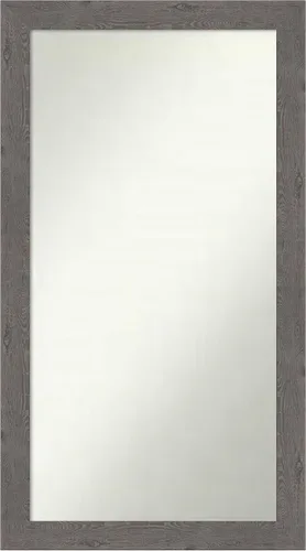 Miniatura 139 de Amanti Art Espejo de baño gris para sobre el fregadero, 31 x 48 pulgadas, espejo de tocador rectangular estrecho de color gris, marco de madera