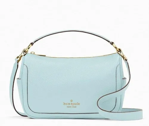 Miniatura 3 de Kate Spade Smoosh - Bolso bandolera con cremallera superior de cuero azul brillante, Azul Patchwork