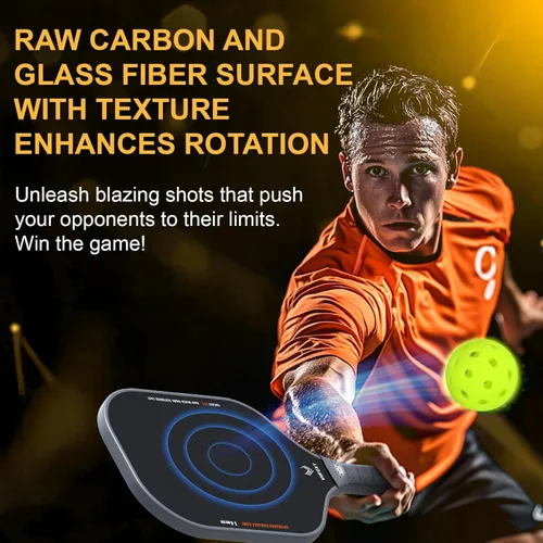 Miniatura 3 de Pickleball Paddles Set of 2/4, USAPA Approved Carbon Fiber Surface Pickle Ball Set - 14mm PP Honeycomb Core of Lightweight Pickleball Rackets Juego