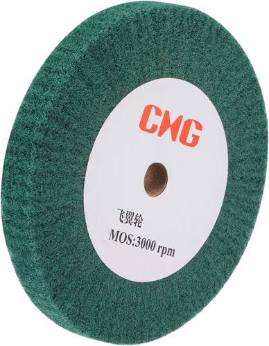 uxcell 7.874 in x 0.984 in 240 Grit No Tejido Pulido Bruñido Rueda de Alambre de Nylon Dibujo Abrasivo Flap Rueda para Acero Inoxidable Cobre Verde