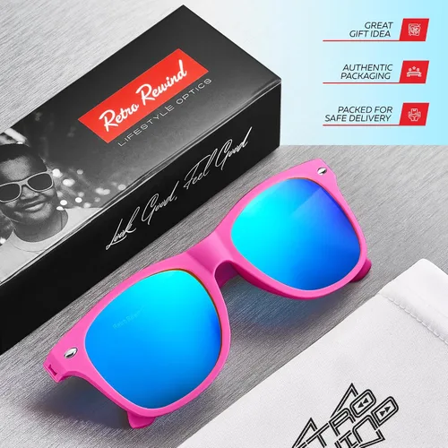 Miniatura 128 de Retro Rewind Lentes de sol para niños y niñas de 3 a 12 años, inastillables, UV400, lentes de sol para niños pequeños