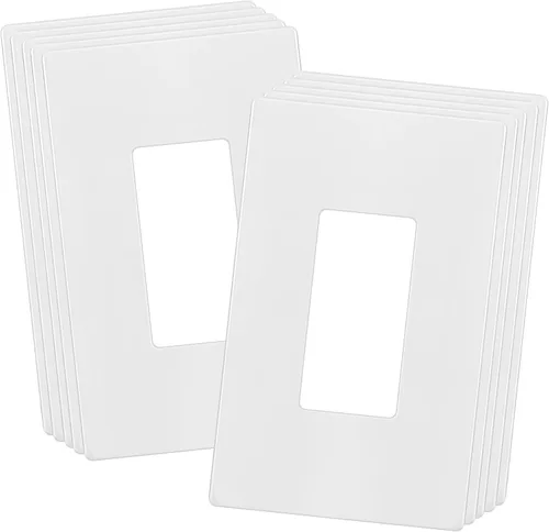 Miniatura 21 de ENERLITES Placas Decorativas de Pared sin Tornillos Cubiertas de Tomacorrientes Seguras para Niños, Tamaño 2-Gang 4.68" H x 4.73" L, Policarbonato