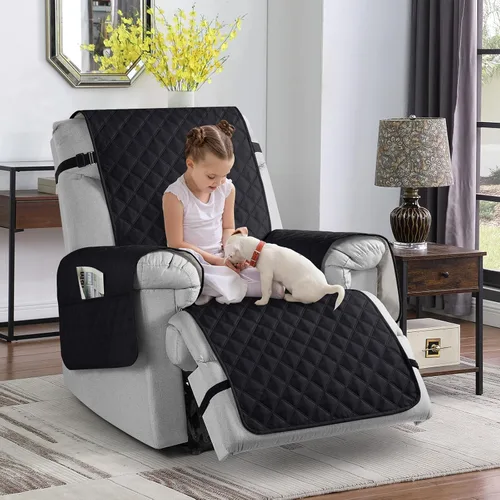 Miniatura 6 de TAOCOCO - Funda antideslizante para silla reclinable, funda para sofá, funda para silla reclinable pequeña con correas elásticas, protector