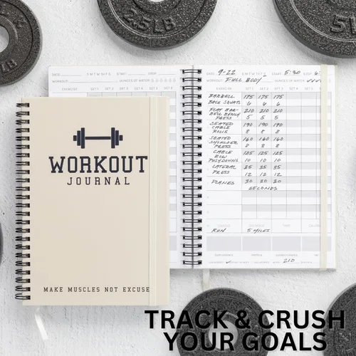 Miniatura 5 de El Diario de Fitness Definitivo para Rastrear y Cumplir Tus Metas de Gimnasio - Planificador Detallado de Entrenamientos y Libro de Registro Para