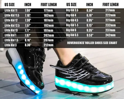 Miniatura 6 de Roller Skate Shoes for Kids Boys Girls LED Roller Sneakers Light Up Fashion Flashing Wheels Shoes Rechargeable