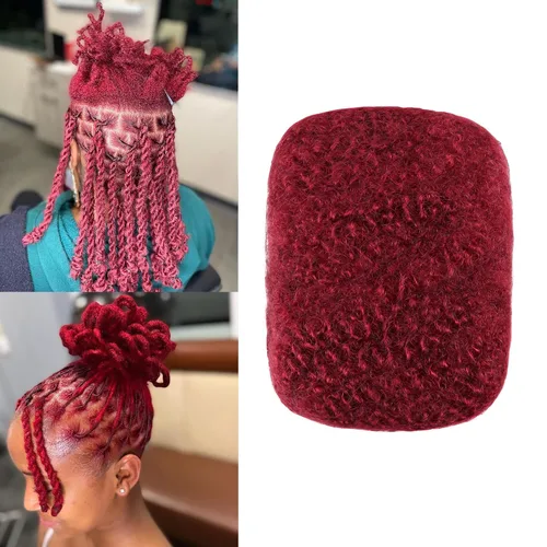 Miniatura 16 de Cabello humano afro rizado a granel para extensiones de rastas, extensiones de reparación, 1.06 oz/paquete de cabello humano rizado afro