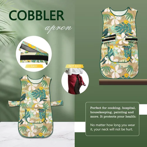 Miniatura 4 de Delantal universal Cobbler Batón largo Cocina Limpieza Embarazada Lactancia Libre de Dolor de Cuello