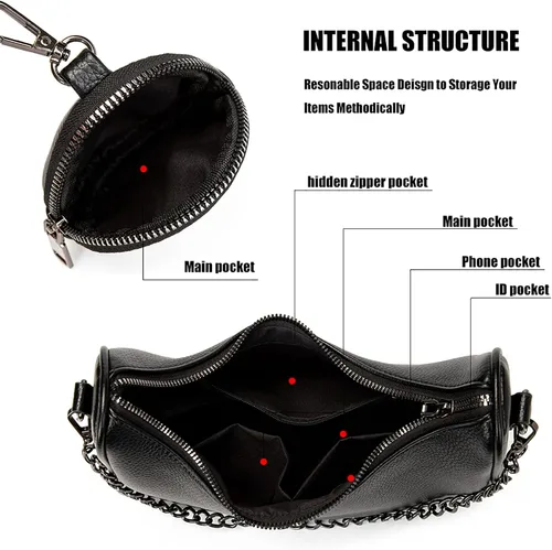 Miniatura 5 de Bolsos tipo Hobo pequeños para mujer bolsa de hombro suave multiusos ligera retro con monedero 2 piezasjuego
